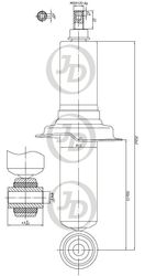 JAA0164 Стойка задняя правая/левая