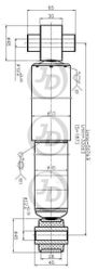 JAA0237 Амортизатор газомасляный задний правый/левый (цена за штуку)