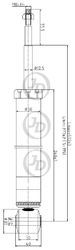 JAA0242 Амортизатор газомасляный задний правый/левый (цена за штуку)