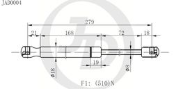 JAD0004 Амортизатор багажника правый/левый (цена за штуку)