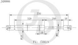 JAD0006 Амортизатор багажника правый/левый (цена за штуку)