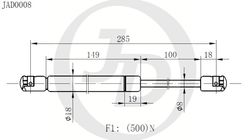 JAD0008 Амортизатор капота