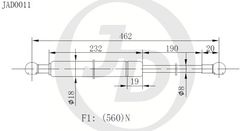 JAD0011 Амортизатор багажника правый/левый (цена за штуку)
