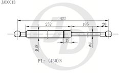 JAD0013 Амортизатор багажника правый/левый (цена за штуку)