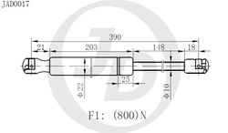 JAD0017 Амортизатор багажника правый/левый (цена за штуку)