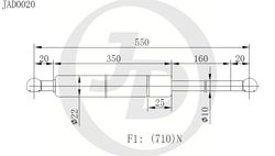 JAD0020 Амортизатор багажника правый/левый (цена за штуку)