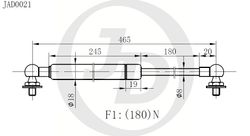 JAD0021 Амортизатор багажника правый/левый (цена за штуку)