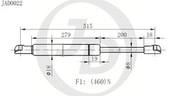 JAD0022 Амортизатор багажника правый/левый (цена за штуку)