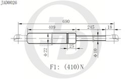 JAD0026 Амортизатор багажника правый/левый (цена за штуку)