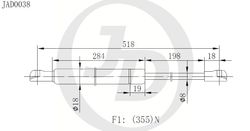 JAD0038 Амортизатор багажника правый/левый (цена за штуку)