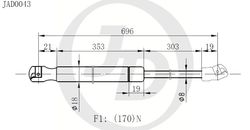JAD0043 Амортизатор капота