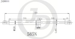 JAD0044 Амортизатор багажника правый/левый (цена за штуку)