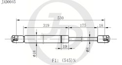JAD0045 Амортизатор багажника правый/левый (цена за штуку)