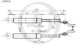 JAD0046 Амортизатор капота правый
