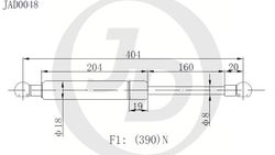 JAD0048 Амортизатор багажника правый/левый (цена за штуку)
