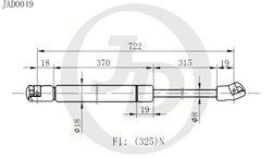 JAD0049 Амортизатор капота
