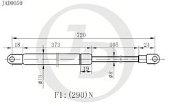 JAD0050 Амортизатор капота