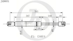 JAD0051 Амортизатор капота