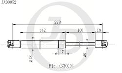 JAD0052 Амортизатор багажника правый/левый (цена за штуку)
