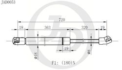 JAD0053 Амортизатор капота