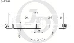 JAD0059 Амортизатор багажника правый/левый (цена за штуку)
