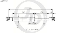 JAD0062 Амортизатор багажника правый/левый (цена за штуку)