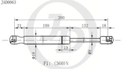 JAD0063 Амортизатор капота