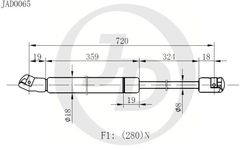 JAD0065 Амортизатор капота