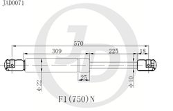 JAD0071 Амортизатор багажника правый/левый (цена за штуку)