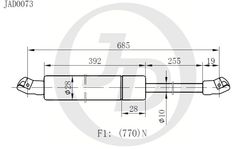 JAD0073 Амортизатор багажника правый/левый (цена за штуку)