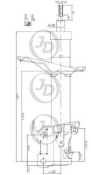 JAS0069 Стойка газомасляная передняя левая