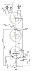 JAS0078 Стойка газомасляная передняя левая