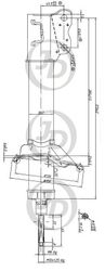 JAS0087 Стойка газомасляная задняя левая