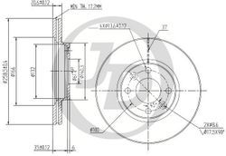 JBD0040 Передний тормозной диск (259x20,6) 4 отв.