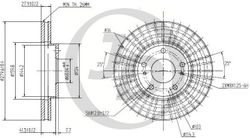 JBD0075 Передний тормозной диск