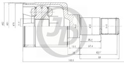 JCN0173 ШРУС внутренний