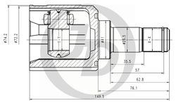 JCN0187 ШРУС внутренний
