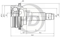 JCT0016A Шрус внешний 28x56x26