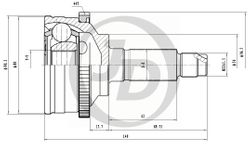 JCT0017A ШРУС ВНЕШНИЙ ABS
