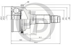 JCT0019A Шрус внешний 29x56x26