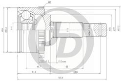 JCT0029A Шрус внешний 23x56x27