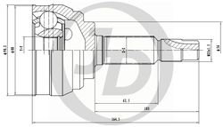 JCT0032 ШРУС внешний NI045