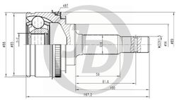 JCT0051A ШРУС ВНЕШНИЙ ABS