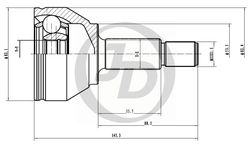 JCT0097 ШРУС внешний 151354