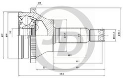 JCT0120A ШРУС внешний ABS HY006A47
