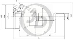 JCT0184A ШРУС внешний АВS