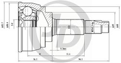 JCT0196 ШРУС внешний