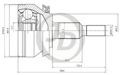 JCT0217 ШРУС внешний