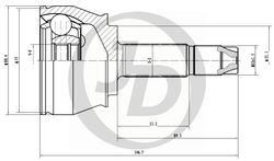 JCT0227 ШРУС внешний