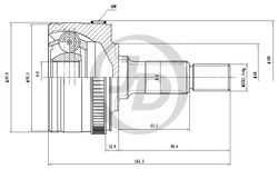 JCT0232A ШРУС внешний ABS